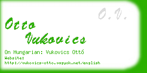 otto vukovics business card