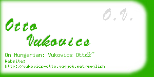 otto vukovics business card